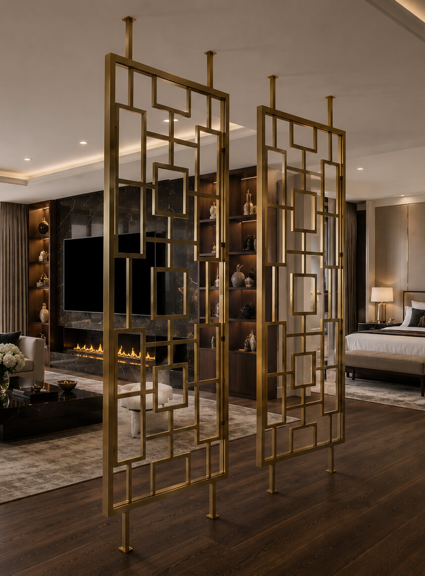 Gold partition screen